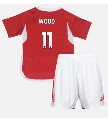 Nottingham Forest Chris Wood #11 Hjemmebanesæt Børn 2023-24 Kort ærmer (+ korte bukser)